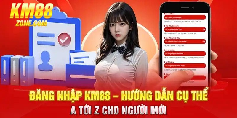 Hướng dẫn cụ thể từng bước đăng nhập KM88